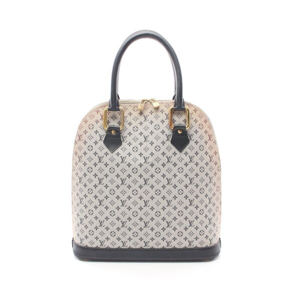 Louis Vuitton Handbags - LOUIS VUITTON Alma O Monogram mini Blue Handbag Canvas Leather Ivory Dark navy